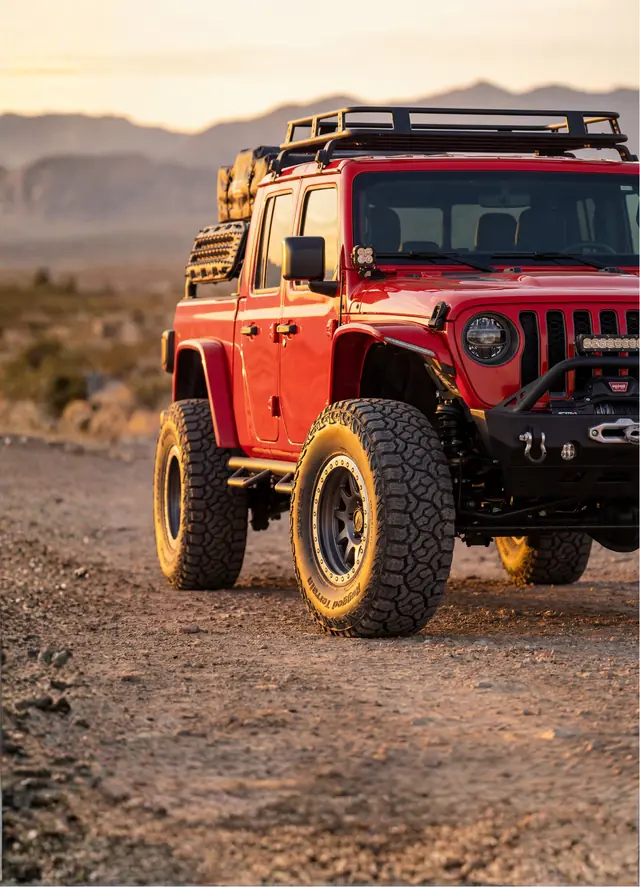 Jeep Gladiator at golden hour
